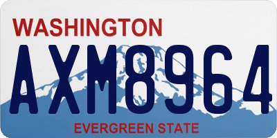 WA license plate AXM8964