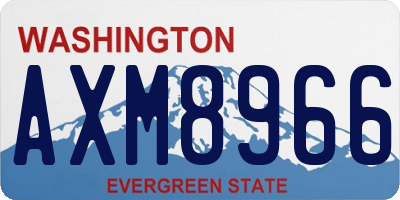 WA license plate AXM8966