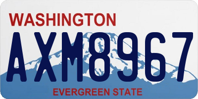 WA license plate AXM8967