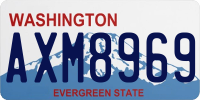 WA license plate AXM8969