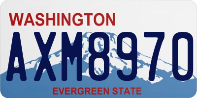 WA license plate AXM8970