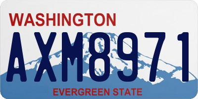 WA license plate AXM8971