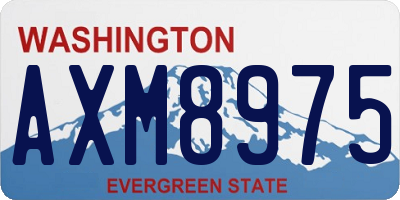 WA license plate AXM8975