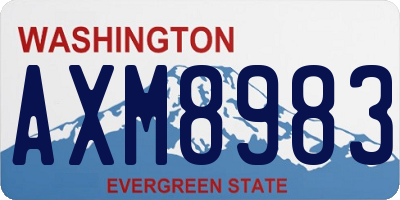 WA license plate AXM8983