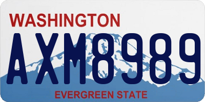 WA license plate AXM8989