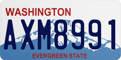 WA license plate AXM8991