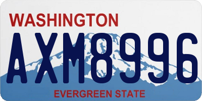 WA license plate AXM8996