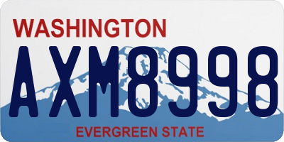 WA license plate AXM8998
