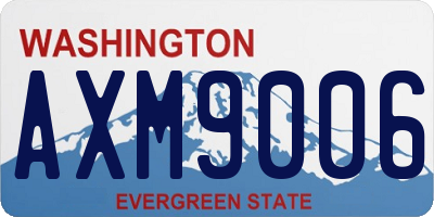 WA license plate AXM9006