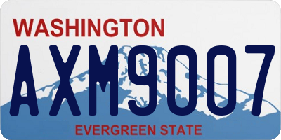WA license plate AXM9007