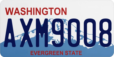 WA license plate AXM9008