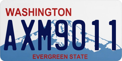 WA license plate AXM9011