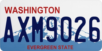 WA license plate AXM9026