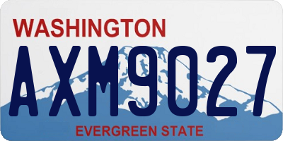 WA license plate AXM9027