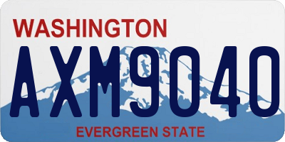 WA license plate AXM9040