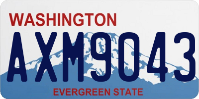 WA license plate AXM9043