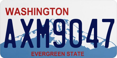 WA license plate AXM9047