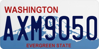 WA license plate AXM9050