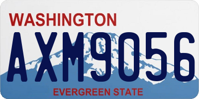 WA license plate AXM9056