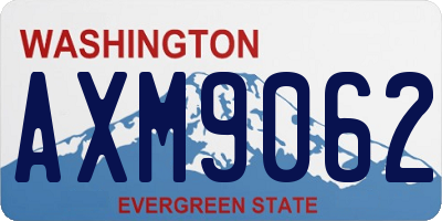 WA license plate AXM9062