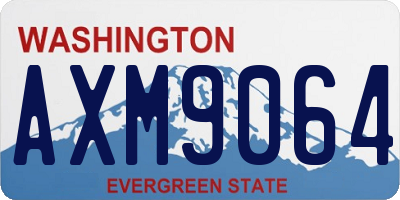 WA license plate AXM9064