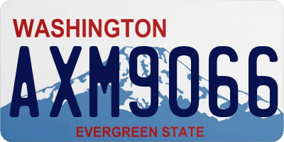WA license plate AXM9066