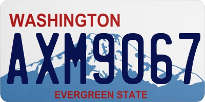 WA license plate AXM9067