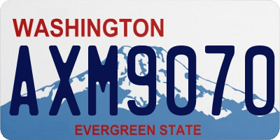 WA license plate AXM9070