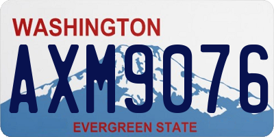 WA license plate AXM9076