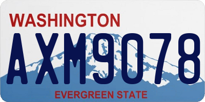 WA license plate AXM9078