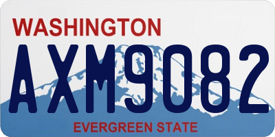 WA license plate AXM9082