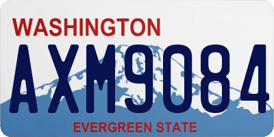 WA license plate AXM9084