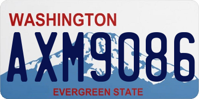 WA license plate AXM9086