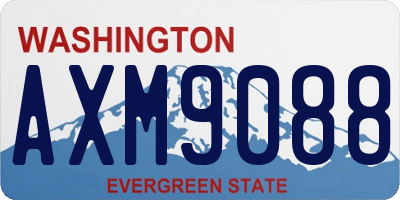 WA license plate AXM9088