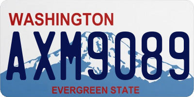 WA license plate AXM9089