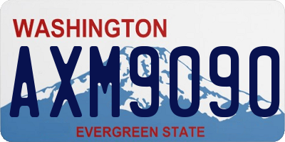 WA license plate AXM9090