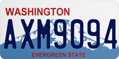 WA license plate AXM9094