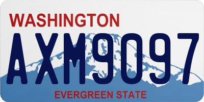 WA license plate AXM9097