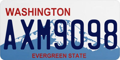 WA license plate AXM9098