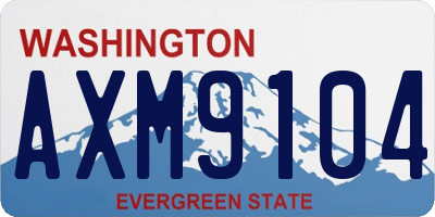 WA license plate AXM9104