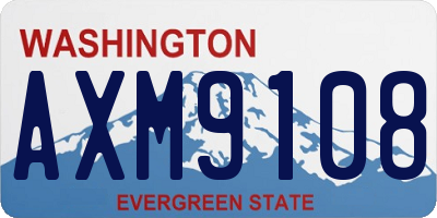 WA license plate AXM9108