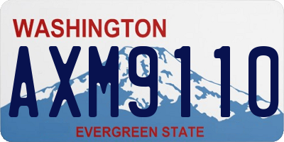 WA license plate AXM9110