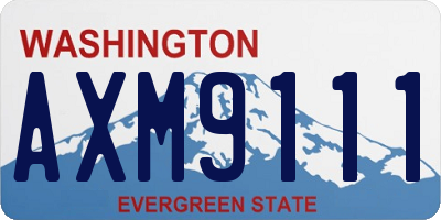 WA license plate AXM9111