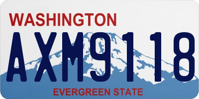 WA license plate AXM9118