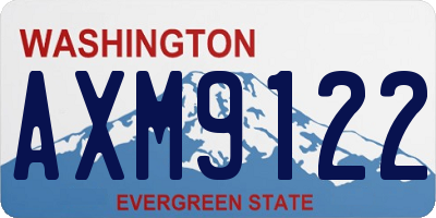 WA license plate AXM9122