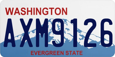 WA license plate AXM9126