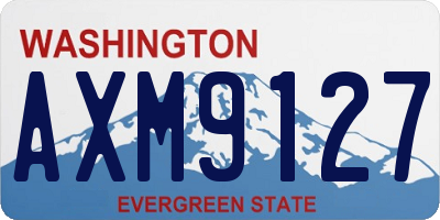 WA license plate AXM9127
