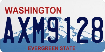 WA license plate AXM9128