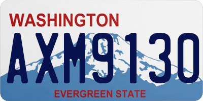 WA license plate AXM9130