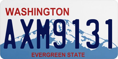 WA license plate AXM9131
